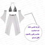 کاستوم عربی نقره ای نقاب دار فروشگاه اینترنتی شب تو