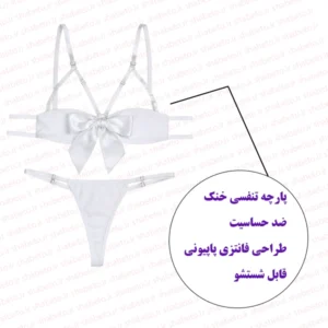 ست پاپیونی فنر دار زنانه فروشگاه اینترنتی شب تو