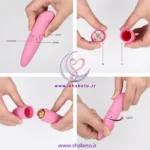 ویبراتور باتری خور صورتی با طراحی دلفینی